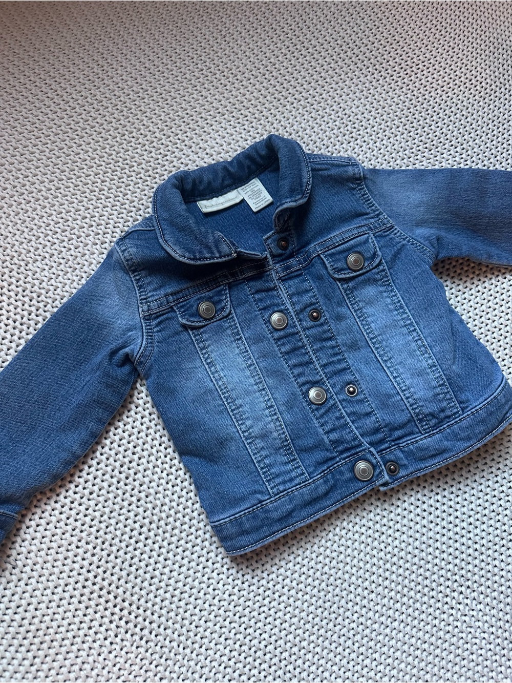 18 Months Girls First Impressions Dark Blue Denim Jacket